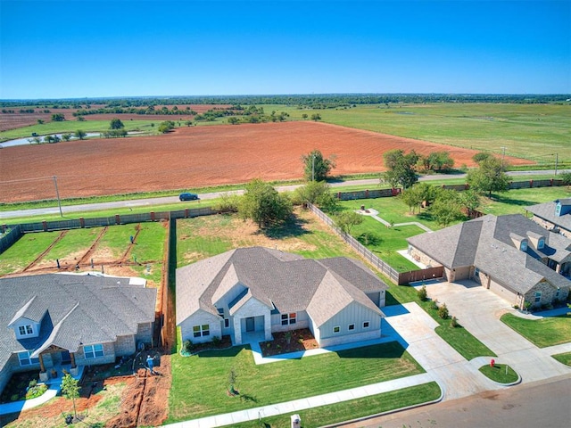 drone / aerial view featuring a rural view