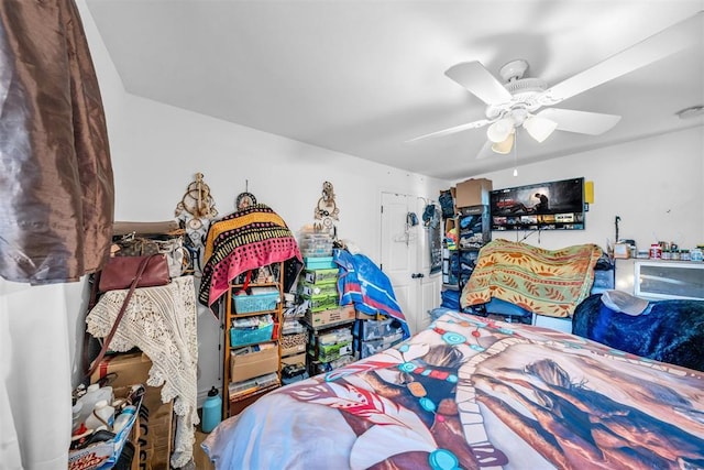 bedroom with a ceiling fan