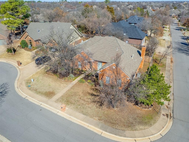 bird's eye view with a residential view