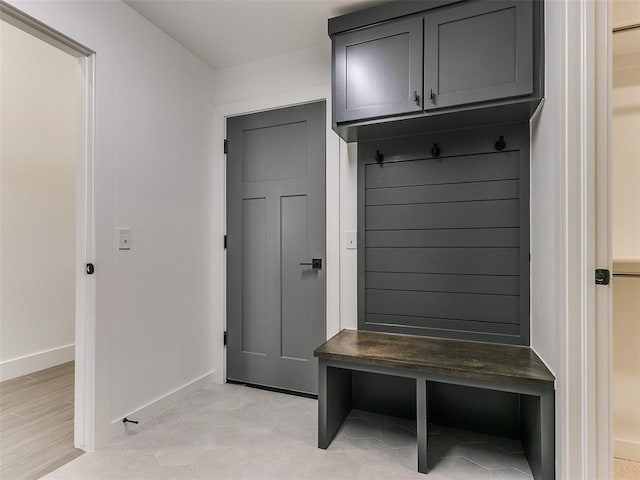 mudroom with baseboards