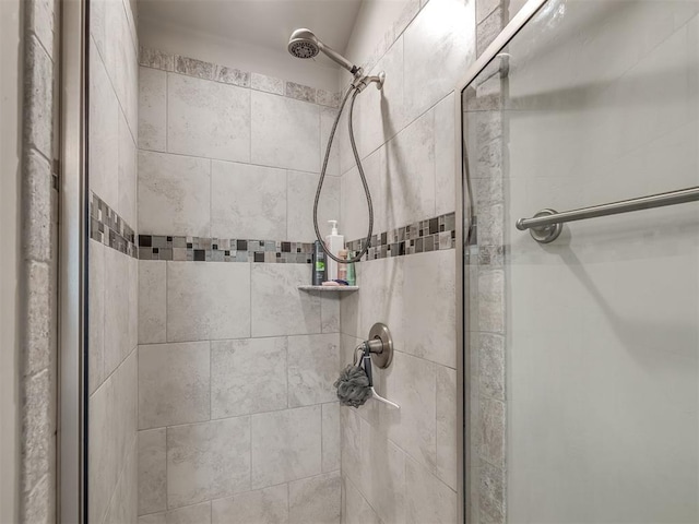 bathroom with a stall shower