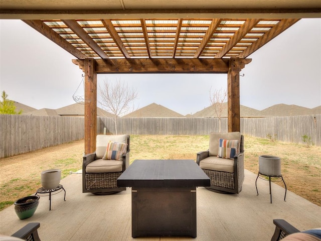 view of patio / terrace with a fenced backyard