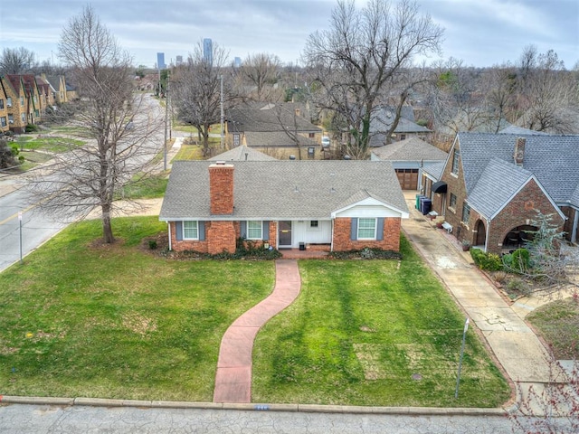 bird's eye view featuring a residential view