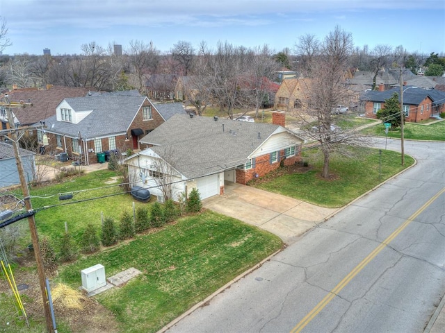 birds eye view of property featuring a residential view