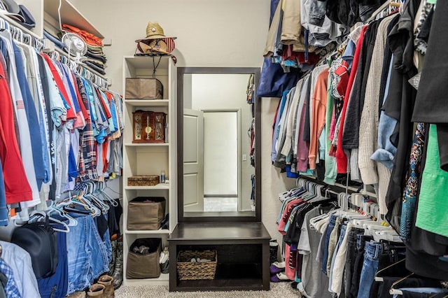 2241 W Mickey Dr, Mustang, OK 73064 - walk in closet featuring carpet floors