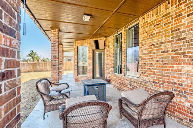 2241 W Mickey Dr, Mustang, OK 73064 - view of patio with a fenced backyard