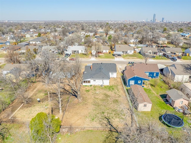 aerial view featuring a residential view