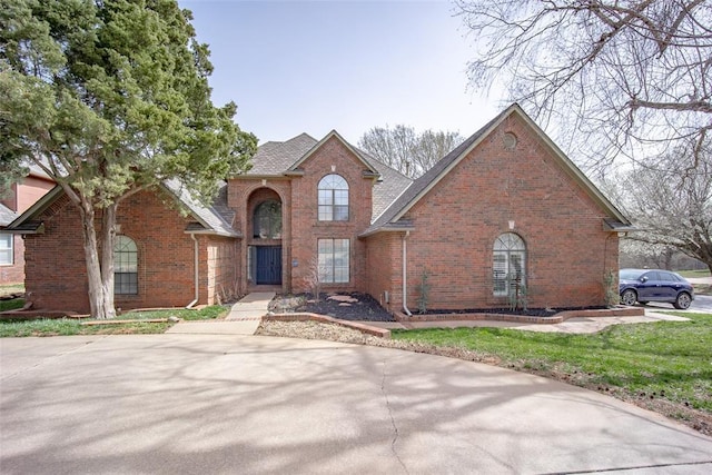 traditional home with brick siding