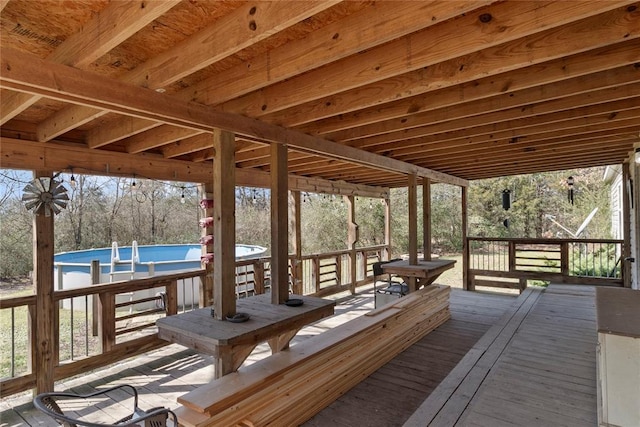 view of wooden terrace