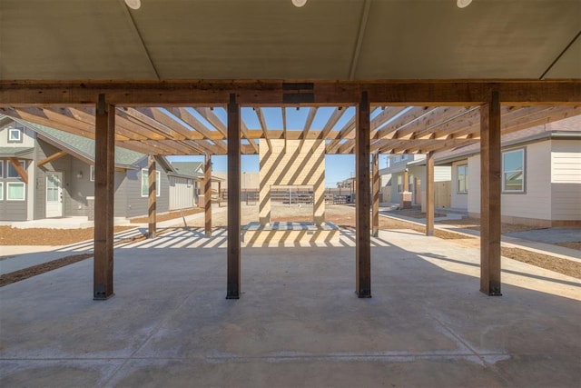 view of patio / terrace featuring a residential view