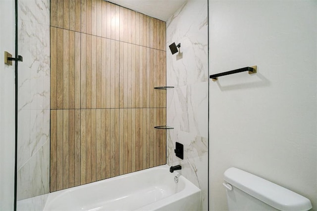 full bathroom with shower / bathing tub combination and toilet