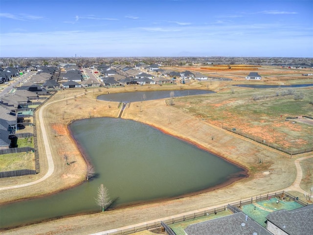 16304 Steppe Dr, Oklahoma City, OK 73170 - aerial overview of property's location featuring a large body of water and nearby suburban area