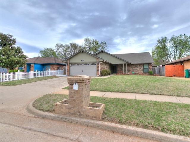 816 Turtle Creek Rd, Moore, OK 73170 - single story home featuring a garage, concrete driveway, and brick siding