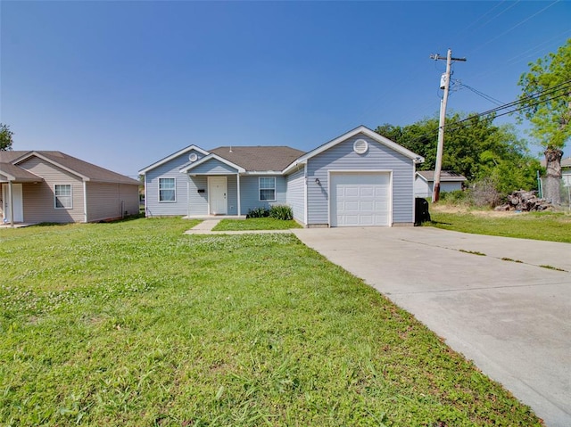 1415 NW 98th St, Oklahoma City, OK 73114 - ranch-style home with a front lawn, concrete driveway, and an attached garage