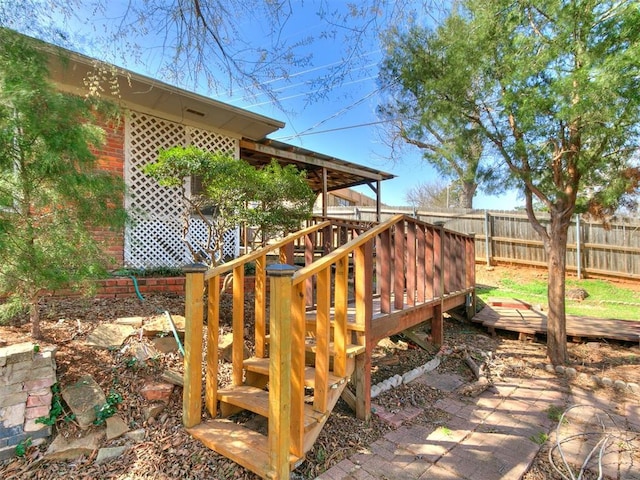 wooden deck with fence