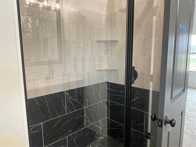 full bathroom with a stall shower