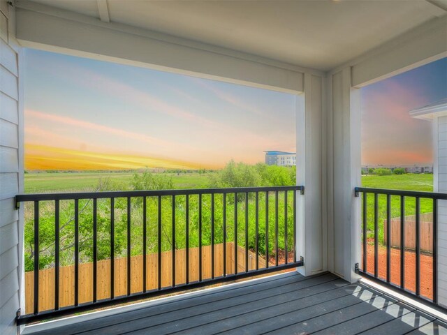 13112 Maplewood Ave, Oklahoma City, OK 73120 - view of balcony at dusk
