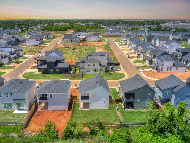 13112 Maplewood Ave, Oklahoma City, OK 73120 - aerial view at dusk of a residential view