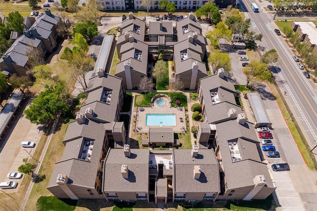 birds eye view of property featuring a residential view