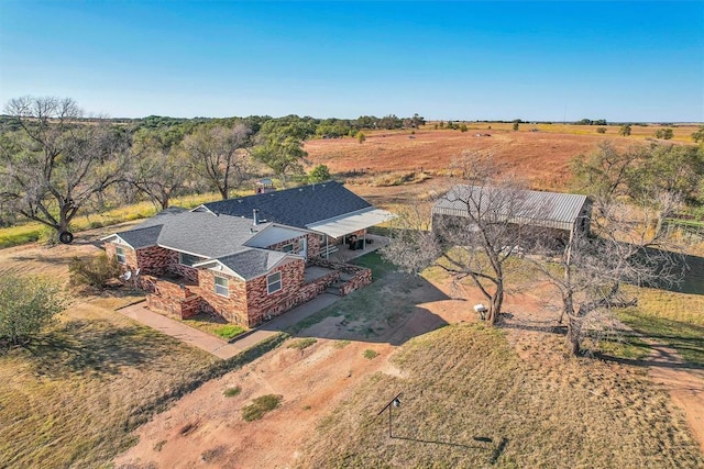 17421 E 1160th Rd, Sweetwater, OK 73666 - bird's eye view featuring a rural view
