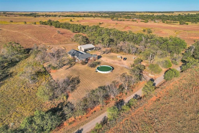 17421 E 1160th Rd, Sweetwater, OK 73666 - birds eye view of property with a rural view