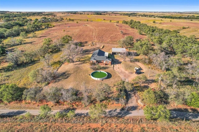 17421 E 1160th Rd, Sweetwater, OK 73666 - birds eye view of property featuring a rural view