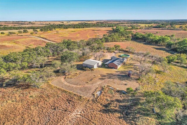 17421 E 1160th Rd, Sweetwater, OK 73666 - birds eye view of property with a rural view