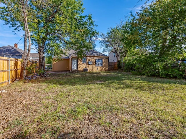 3604 NW 27th St, Oklahoma City, OK 73107 - view of yard with a fenced backyard