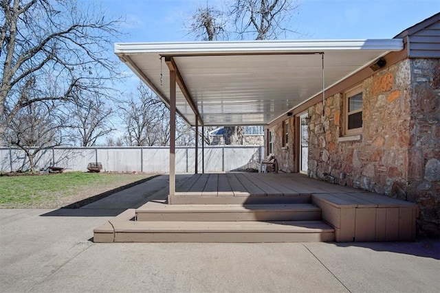wooden deck with fence