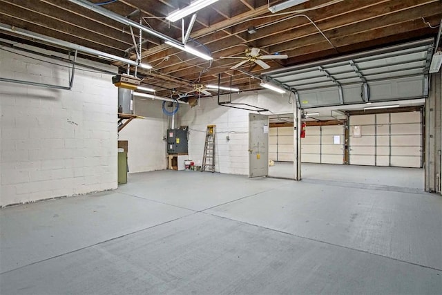 garage featuring electric panel