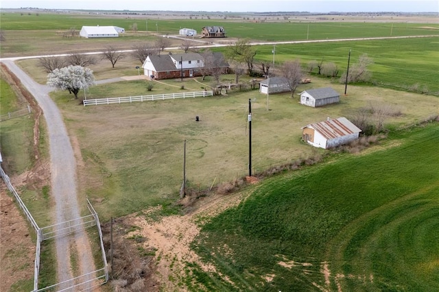 13225 E 740th Rd, Kingfisher, OK 73750 - drone / aerial view with a rural view