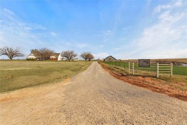 13225 E 740th Rd, Kingfisher, OK 73750 - view of street featuring gravel driveway and a rural view