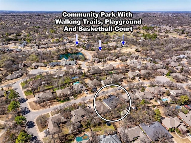2008 Powderhorn, Edmond, OK 73034 - drone / aerial view featuring a residential view