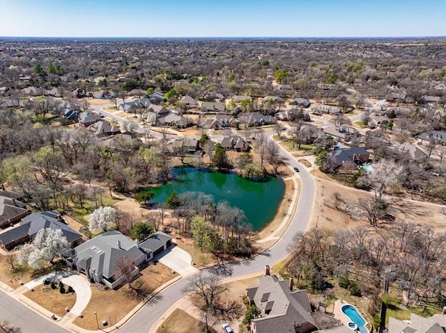 2008 Powderhorn, Edmond, OK 73034 - aerial view featuring a residential view and a water view