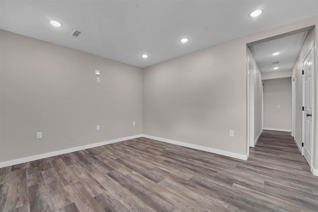 311 N 7th St, Sayre, OK 73662 - unfurnished room with wood finished floors and recessed lighting