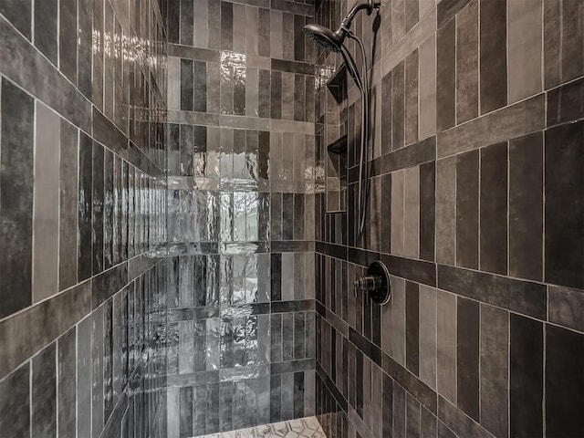 details with tiled shower