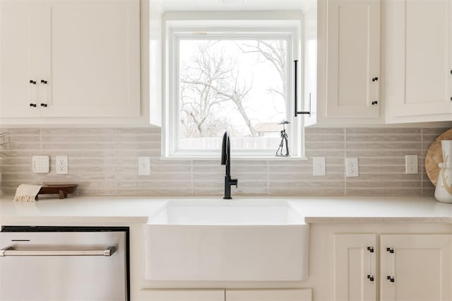 10912 Willow Grove Rd, Oklahoma City, OK 73120 - kitchen featuring backsplash, dishwasher, light countertops, and a sink