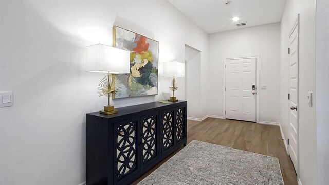 5412 Windstone Ln, Norman, OK 73072 - foyer with wood finished floors and baseboards