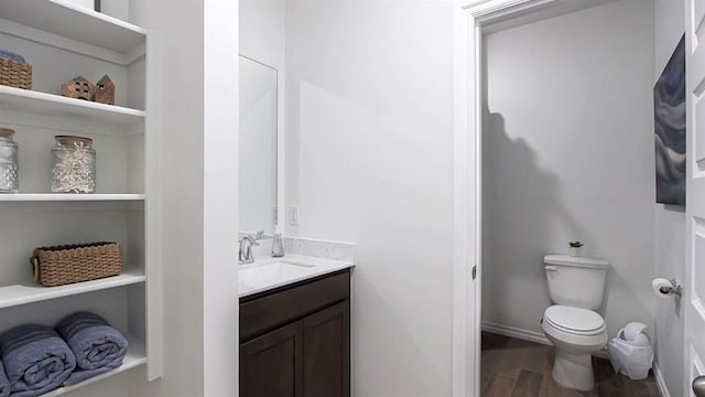 5412 Windstone Ln, Norman, OK 73072 - bathroom with vanity and wood finished floors