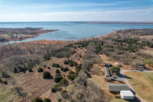 9872 N 2121st Pl, Butler, OK 73625 - bird's eye view of a large body of water