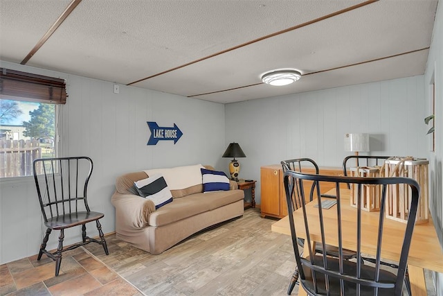 9872 N 2121st Pl, Butler, OK 73625 - living room with a textured ceiling