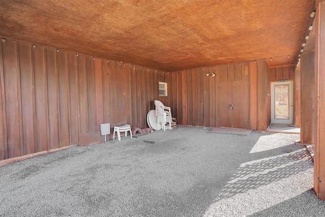 9872 N 2121st Pl, Butler, OK 73625 - carpeted empty room featuring attic access