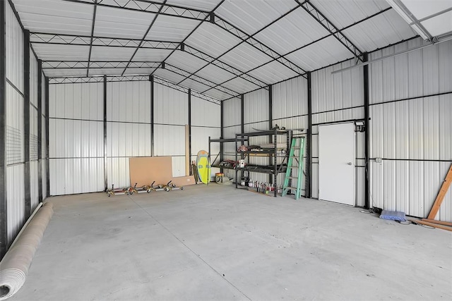 9872 N 2121st Pl, Butler, OK 73625 - garage featuring metal wall