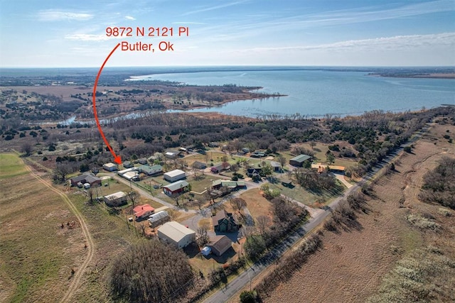 9872 N 2121st Pl, Butler, OK 73625 - drone / aerial view of a large body of water