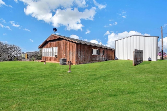 9872 N 2121st Pl, Butler, OK 73625 - view of pole building with a lawn and cooling unit