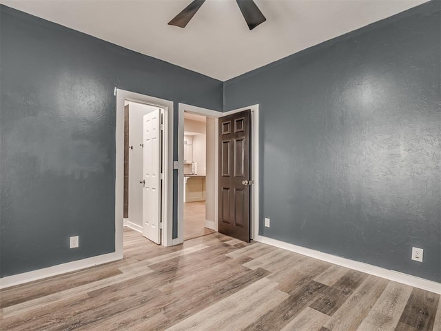 1604 NE Euclid St, Oklahoma City, OK 73117 - unfurnished room with baseboards, ceiling fan, and wood finished floors