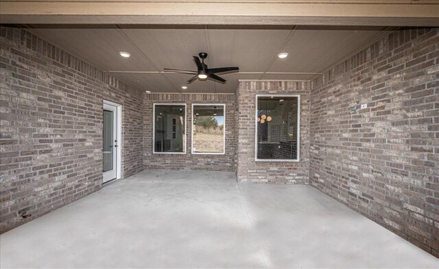 4201 Emery Dr, Edmond, OK 73034 - view of patio with ceiling fan