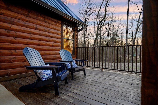 view of deck at dusk