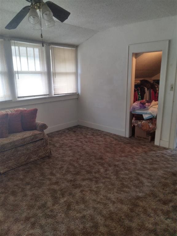 2005 E Cherokee Ave, Enid, OK 73701 - living area with carpet and ceiling fan