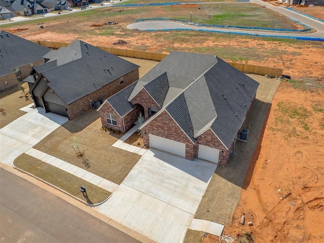 aerial perspective of suburban area